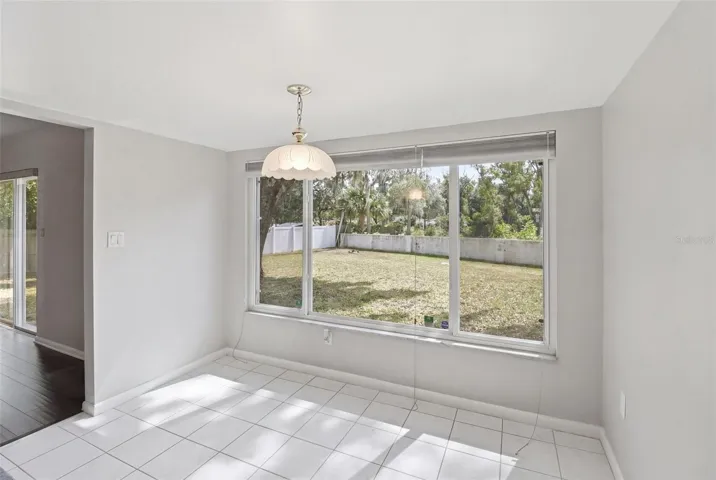 Eat-in kitchen with view of parks
