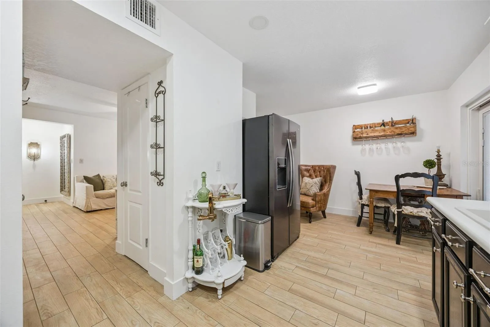 Kitchen View to Dining & Pantry