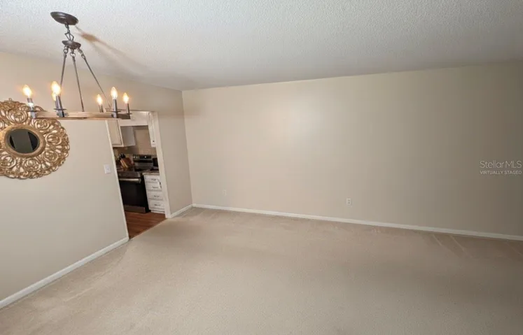 Virtually staged dining room
