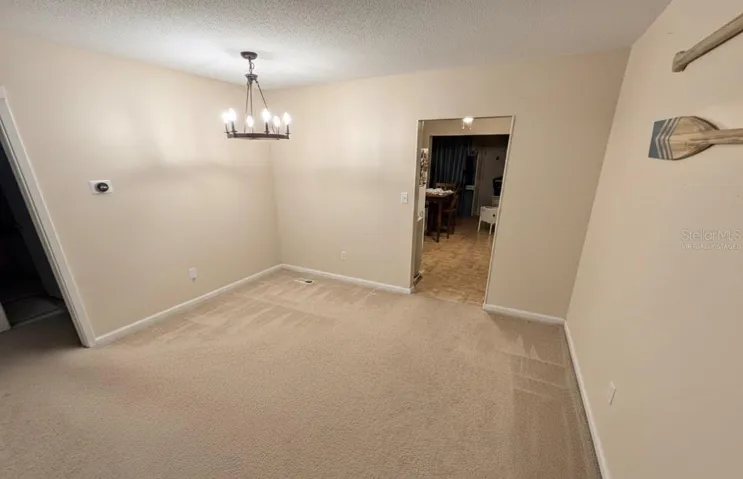 Virtually staged dining room