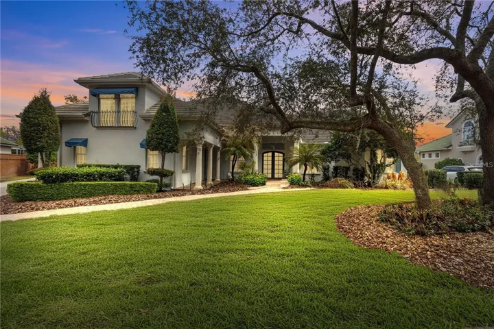 Twilight Front Elevation- Virtually enhanced