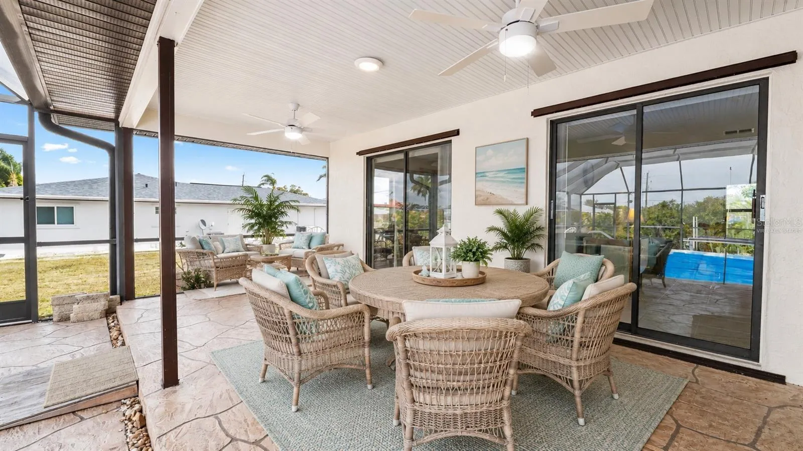 Lanai virtually staged to reflect full potential of property