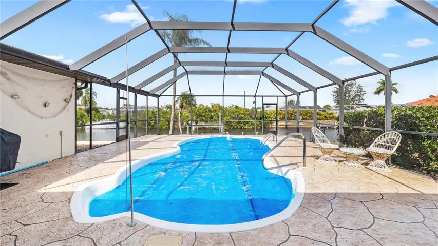 View of the pool area