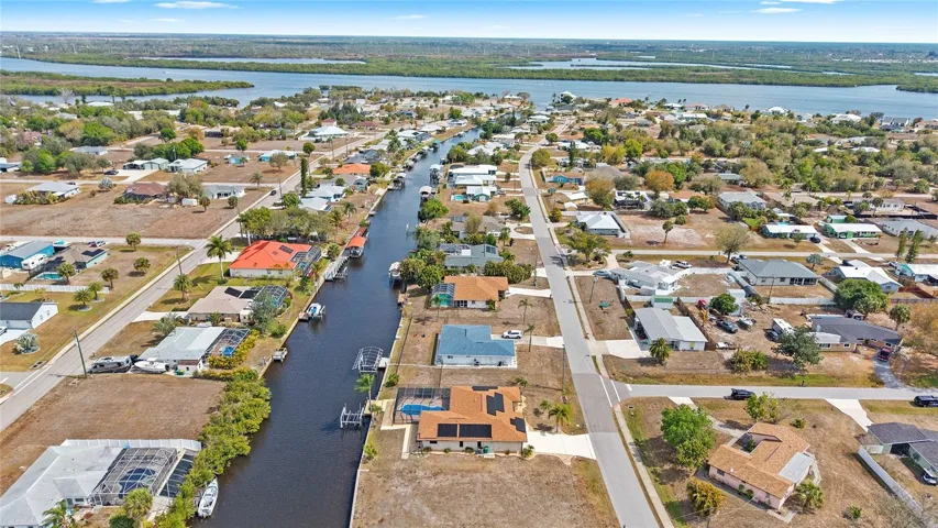 Aerial view of the canal