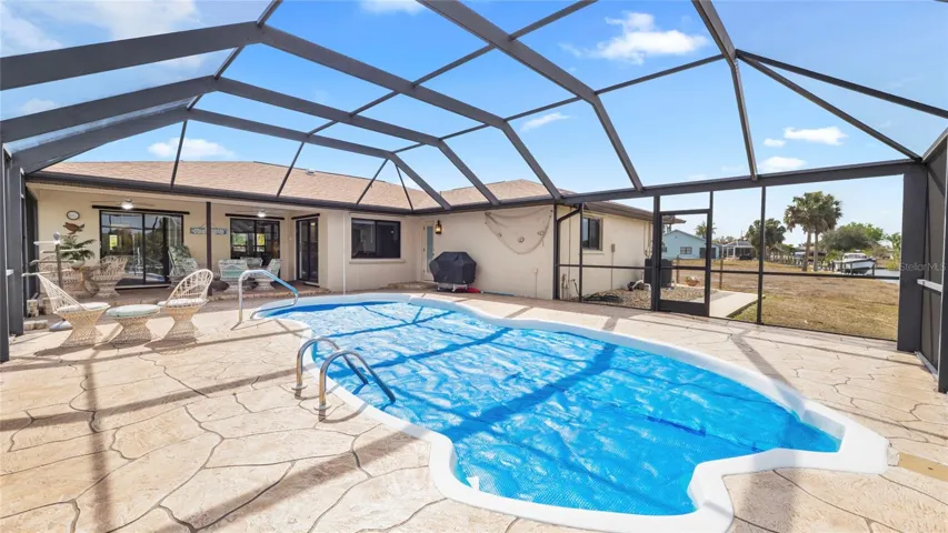 View of the pool area