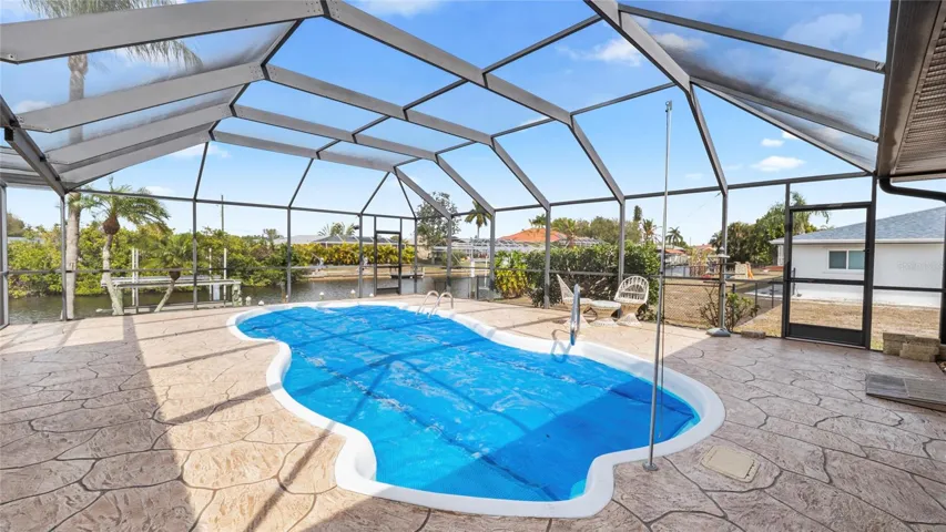 View of the pool area