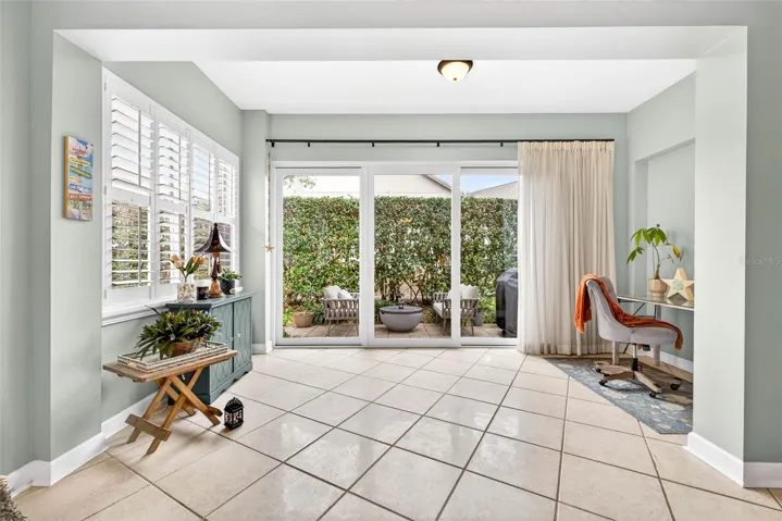 Extended space adjacent to the family room