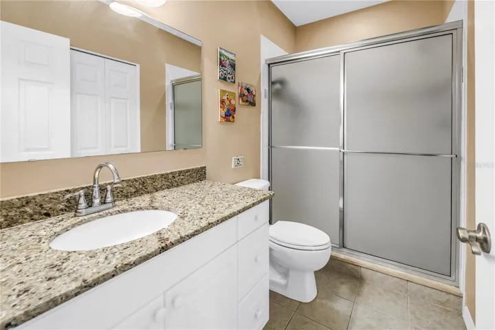 Second Floor Bathroom with additional washer/dryer hook-up in closet.