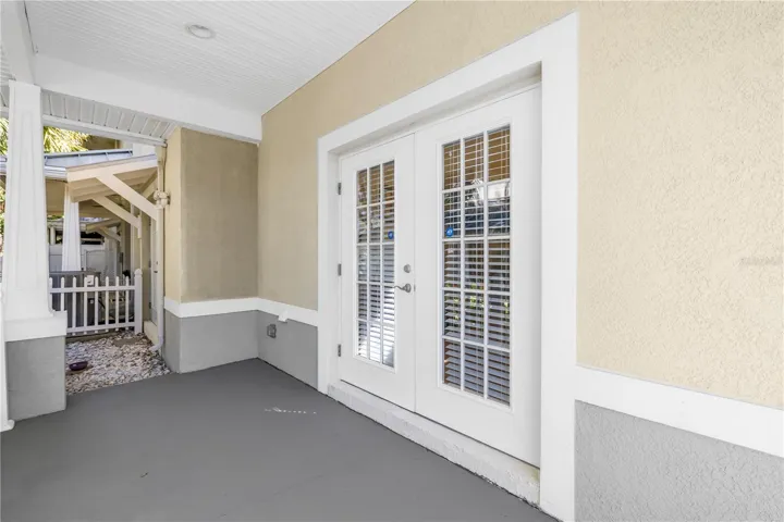 Back patio off of living area.