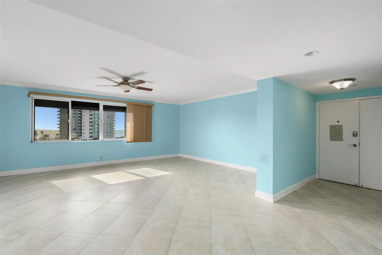 Entry door and front living room