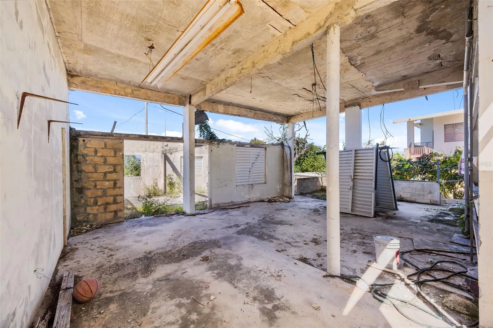 View of covered area from driveway