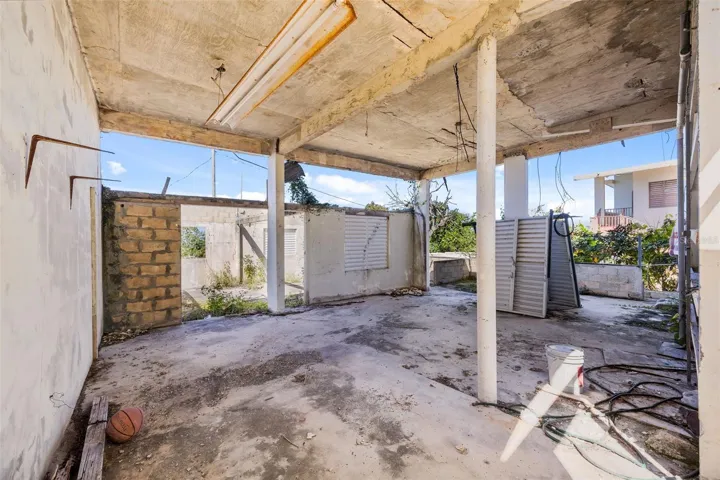 View of covered area from driveway