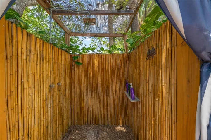 Unit 2 Outdoor Bamboo Shower