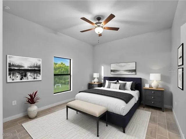 Virtually Staged Bedroom