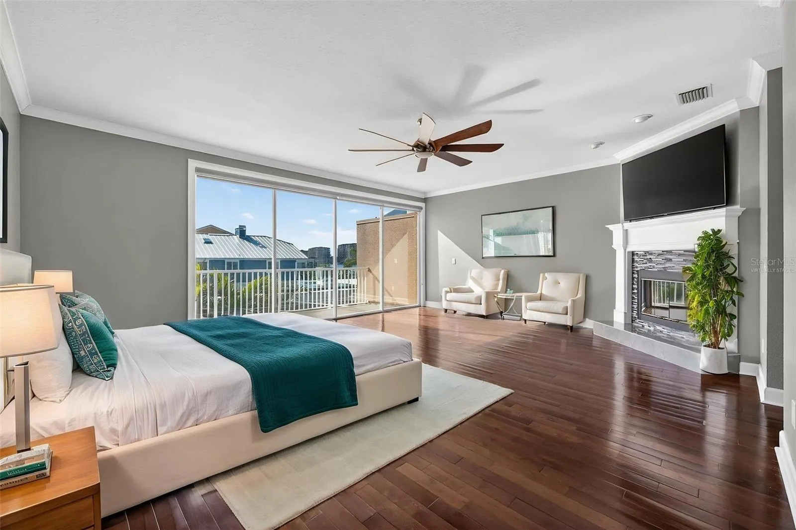 Virtually Staged Primary Bedroom