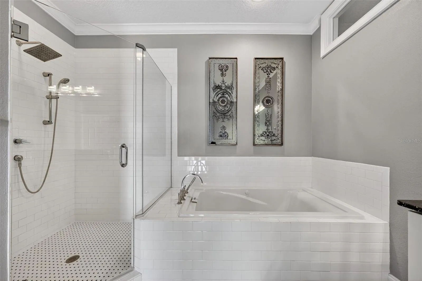 Primary bath, Shower and soakig tub