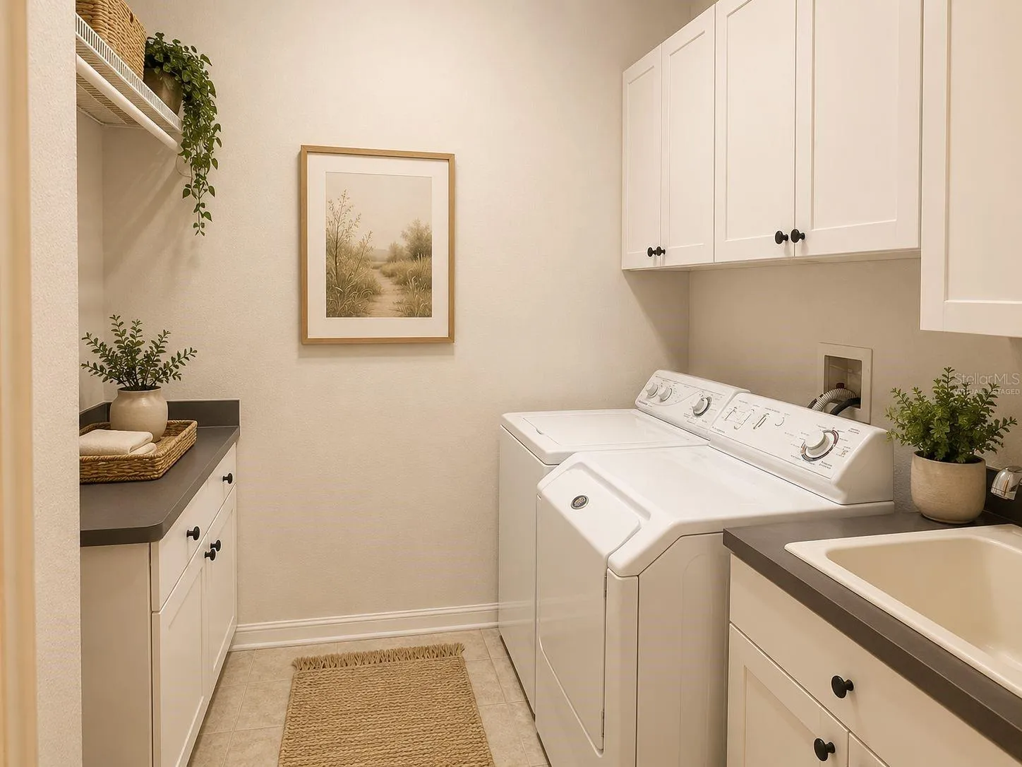 Laundry Room virtually staged