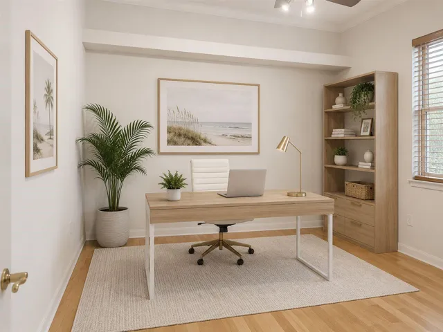 Home Office virtually staged
