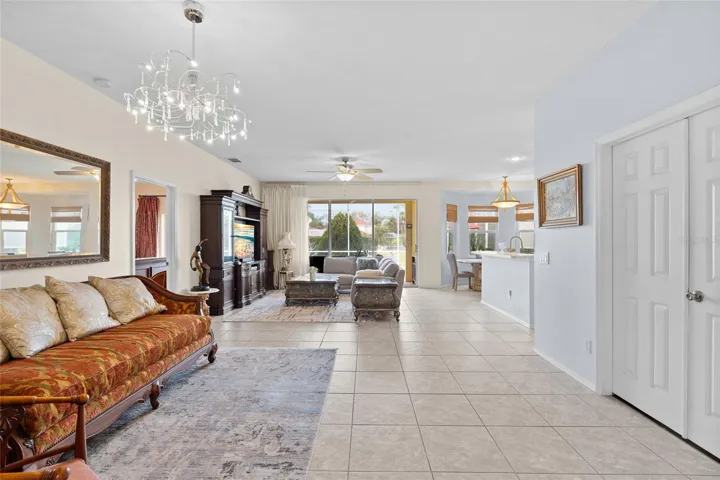 open plan with access to screen lanai and pool