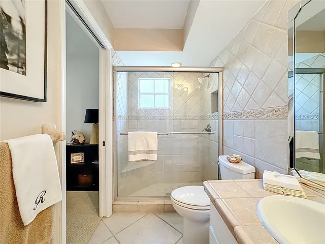Beautifully maintained second bathroom located in its own private wing of the home.