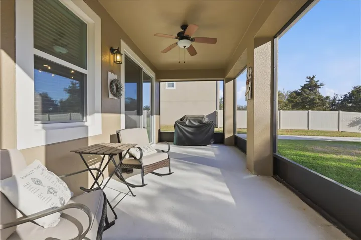 Backyard screened porch