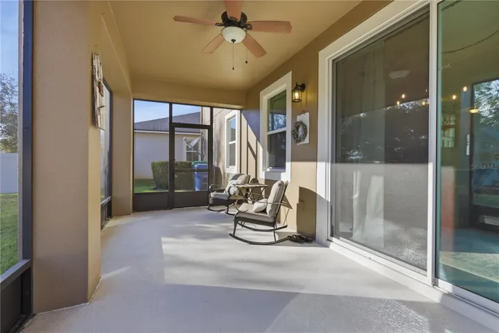 Backyard screened porch