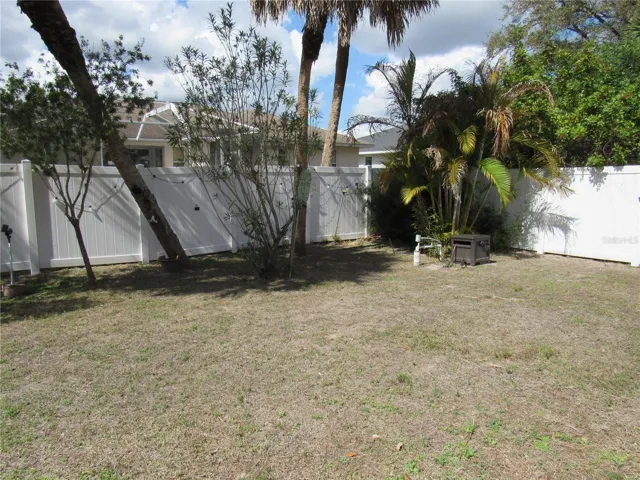 Fully fenced backyard