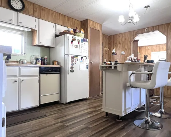 Kitchen with new vinyl plank flooring