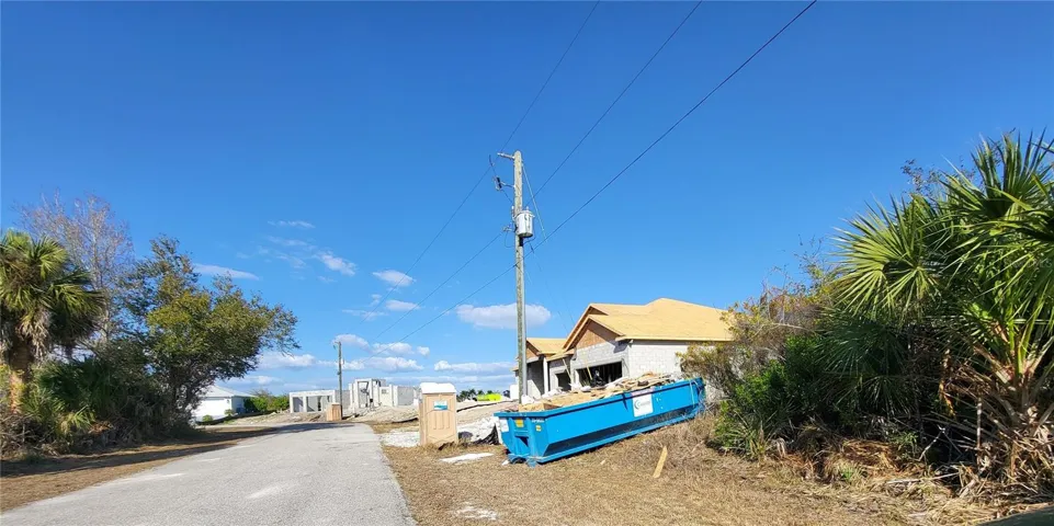 New waterfront homes under construction across the street.