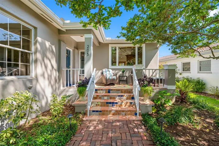Brick walkway to the front door