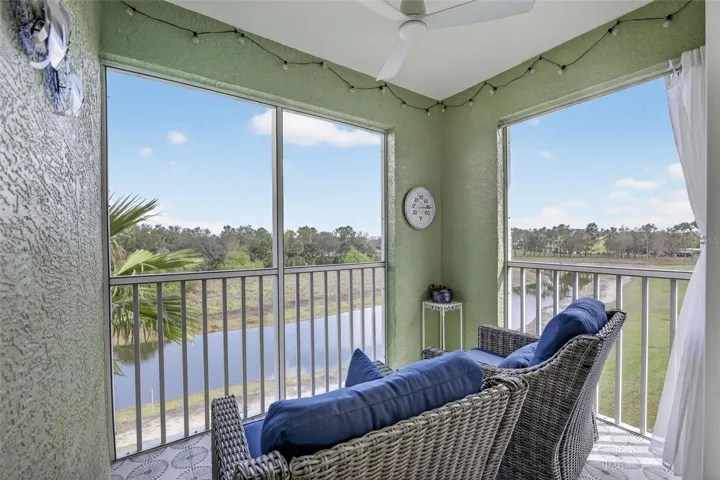 Lanai with water view