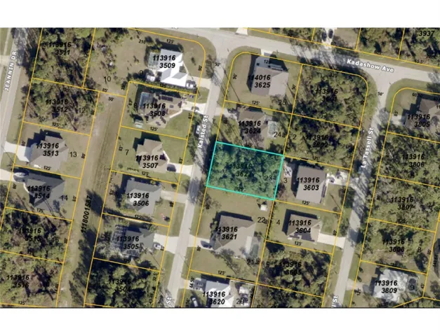 Aerial view of vacant lot