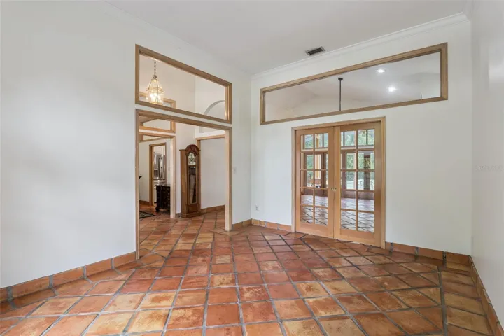 Pocket door living room to family room