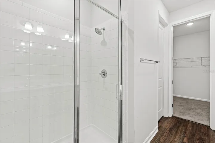 Primary walk-in shower