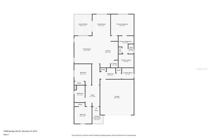 Floorplan.  Measurements intended to be accurate. Verify.