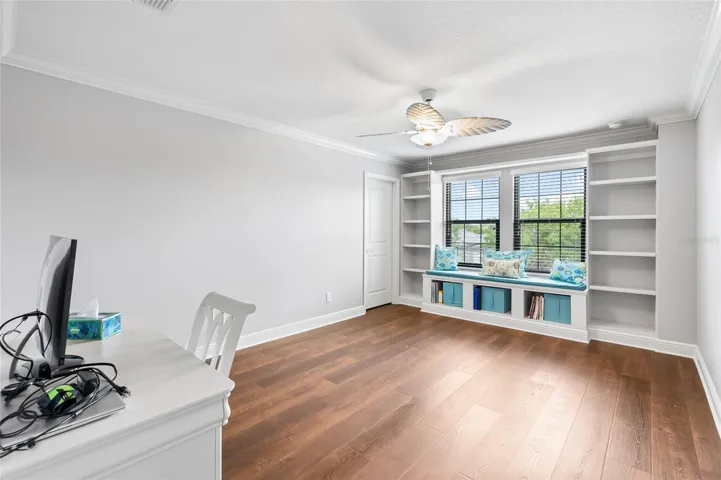 Spare Room 1 With Built-In Shelving.