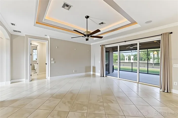Virtual staging with all furniture removed.