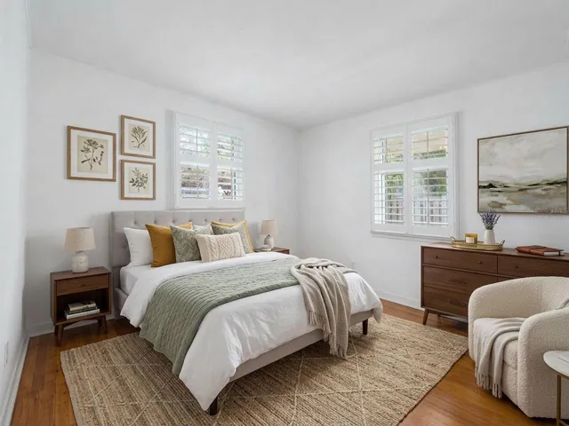 Virtually staged 2nd bedroom