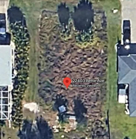 Aerial view of the lot located at 22403 Bette Ave
