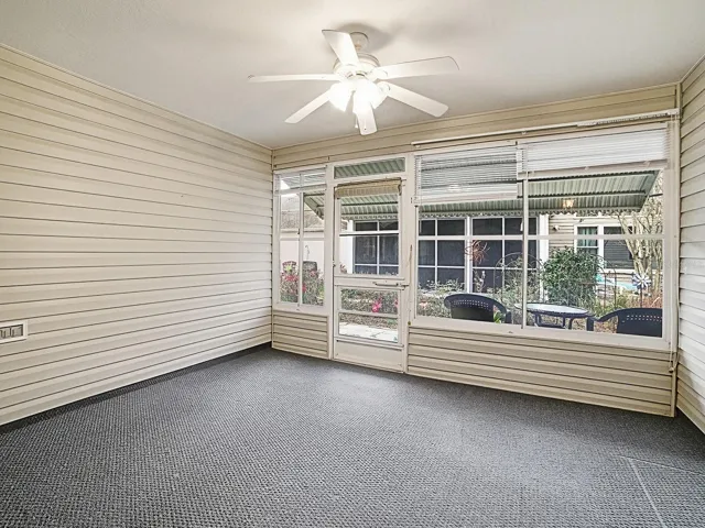 Enclosed lanai with vinyl windows