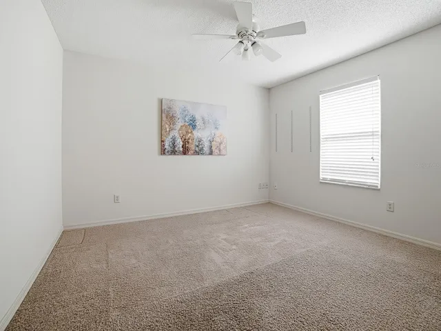 Guest bedroom with double door closet