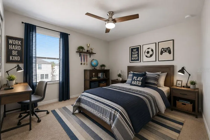 Virtually Staged bedroom