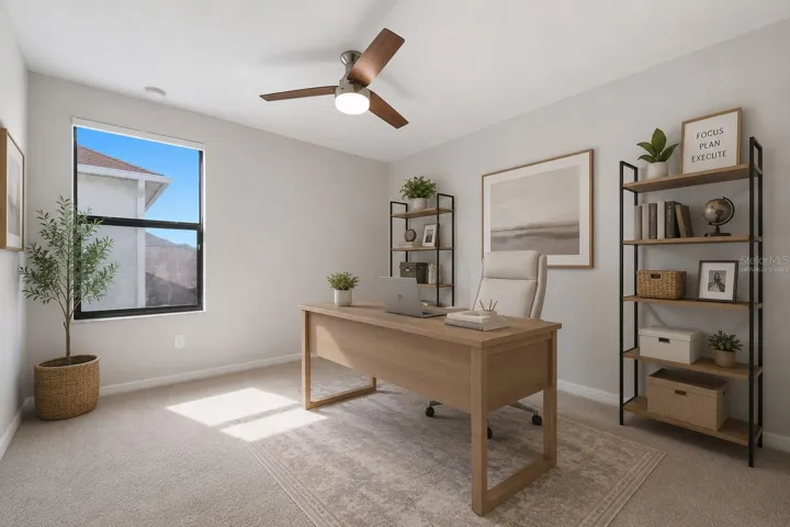 Virtually Staged option of an office