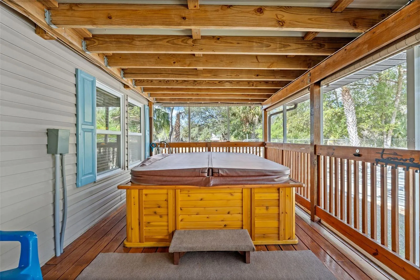 Back Patio with Hot Tub!