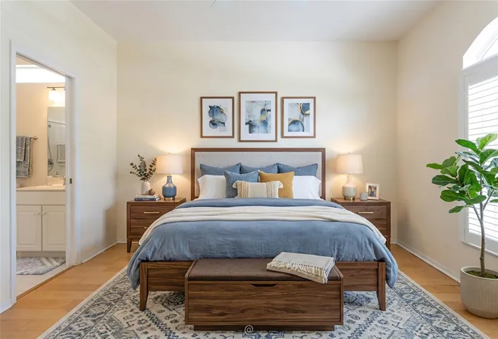 Primary suite  - virtually staged