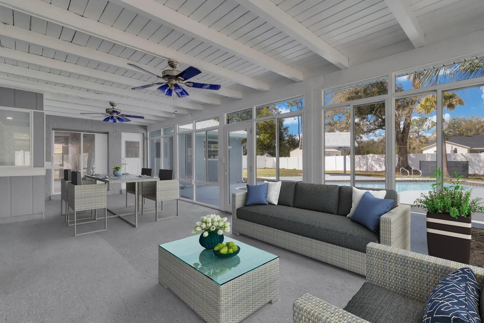 FLORIDA ROOM STAGED