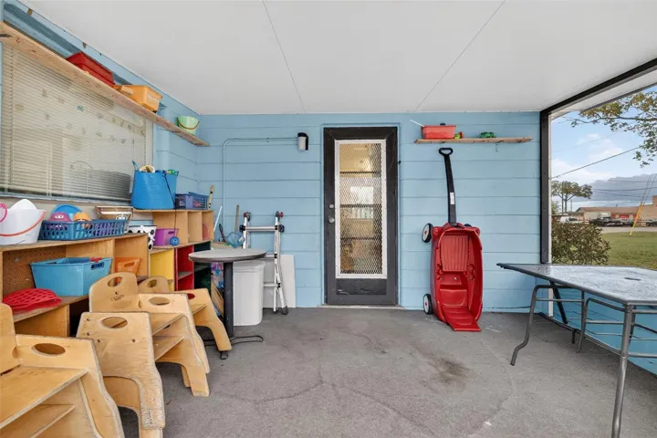 Outside back patio area