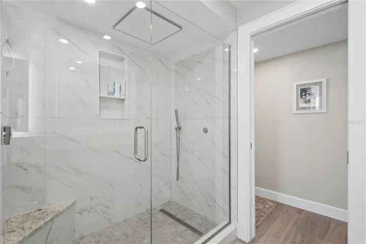 Large walk-in shower