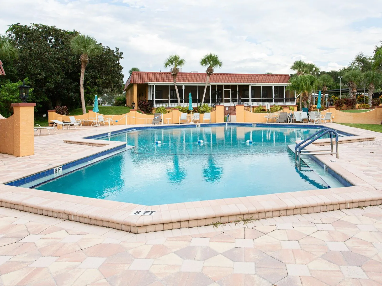 Heated swimming pool.
