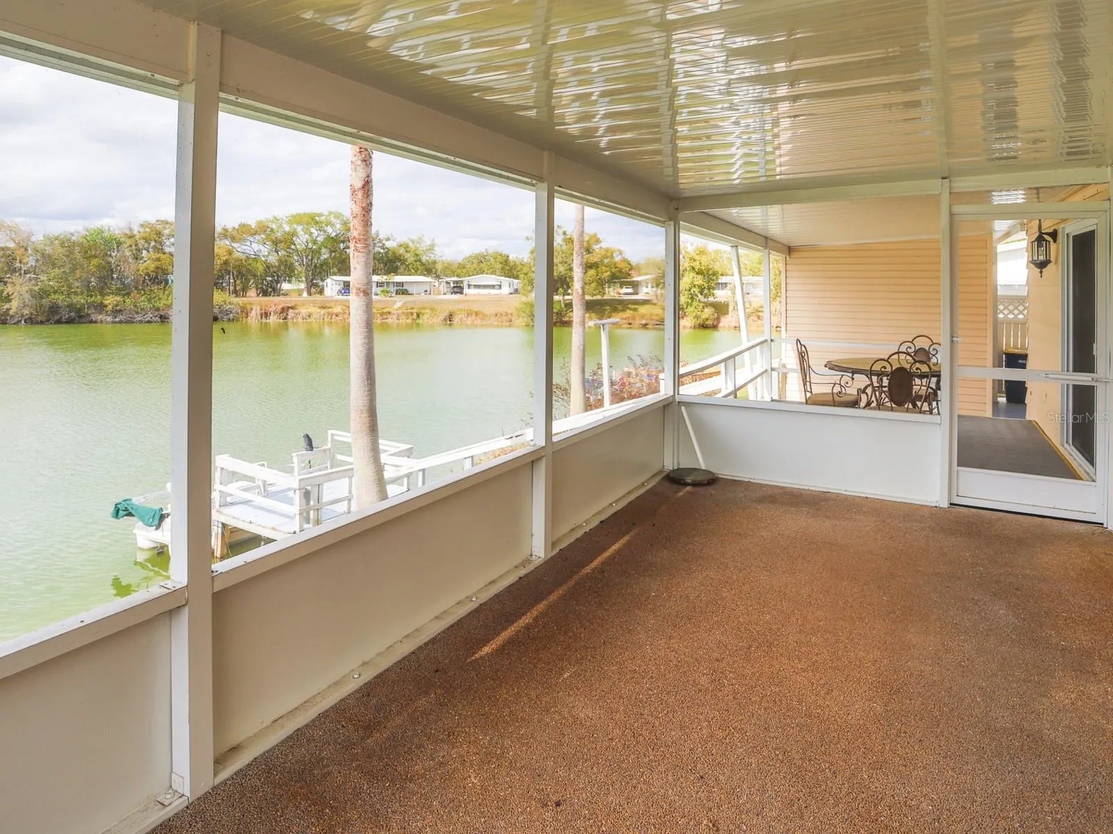 Enclosed patio.